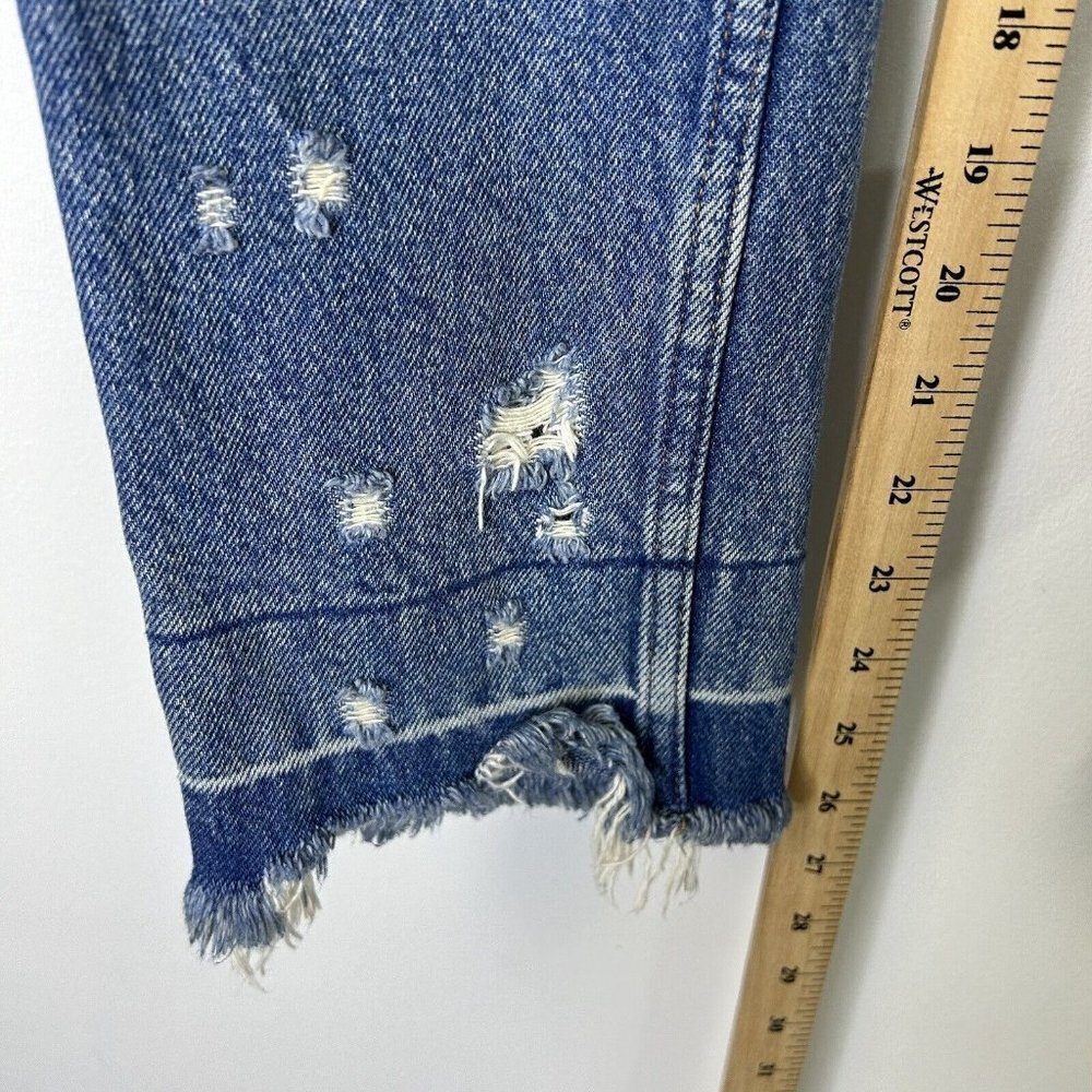 Abercrombie Fitch Annie High Rise Girlfriend Jeans Womens Size 25 Ankle Destoyed - Picture 7 of 10
